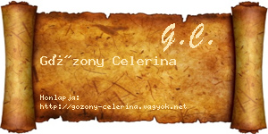 Gózony Celerina névjegykártya